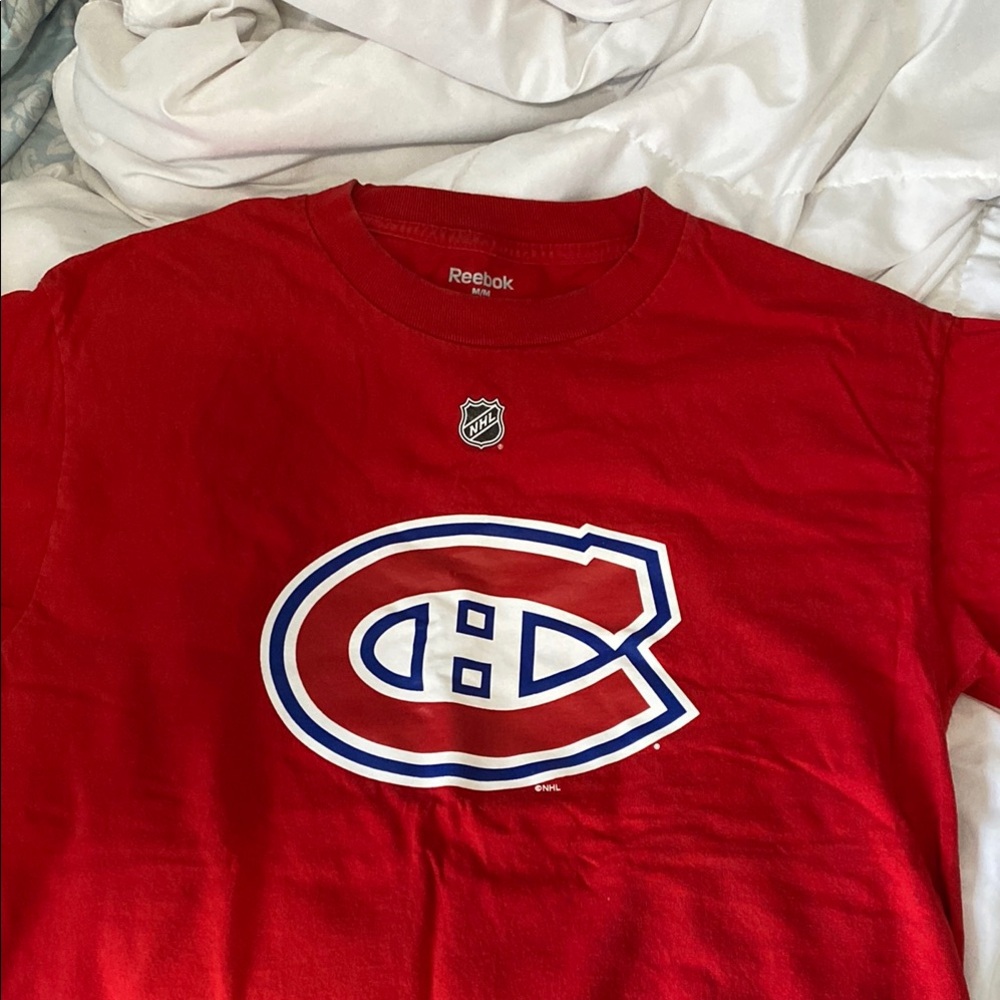Reebok Red Hockey Team Logo Tee